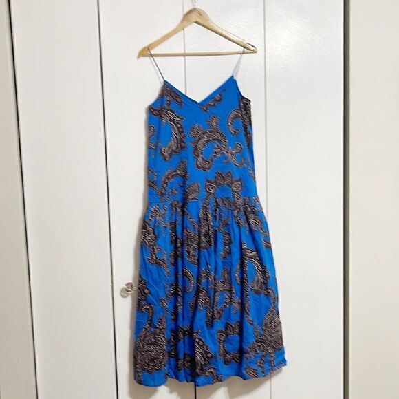 Anthropologie x ATSU Flounced Paisley Midi Dress Size XS - Picture 9 of 10